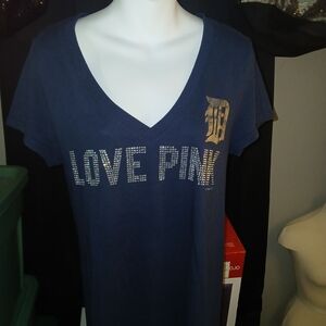 PINK VS Detroit Tigers Justin Verlander Gemstones Navy Blue Collectors Item!